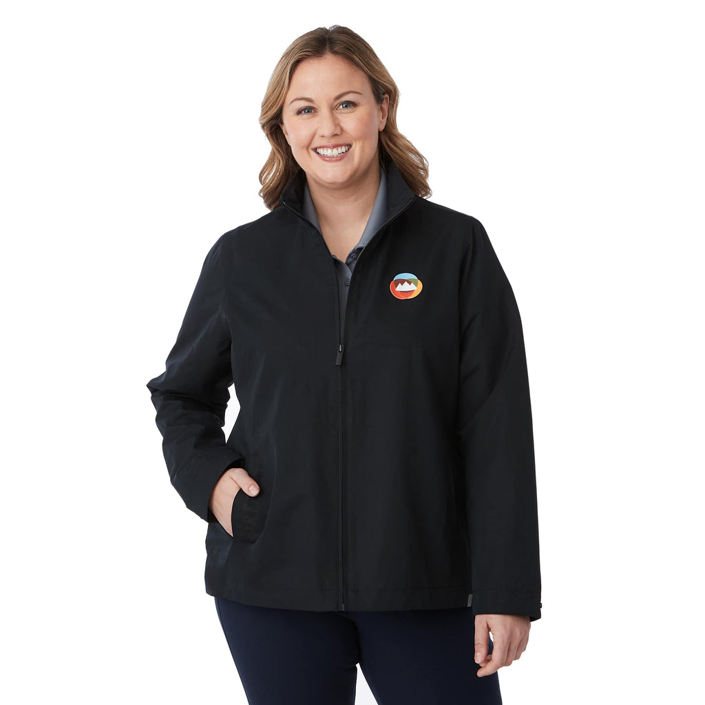 Foster Recycled Polyester Jacket for Women Transfer - Black - Front On Model 2