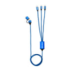 Four-Way Charging Cable, 3 Foot - Blue - Laser