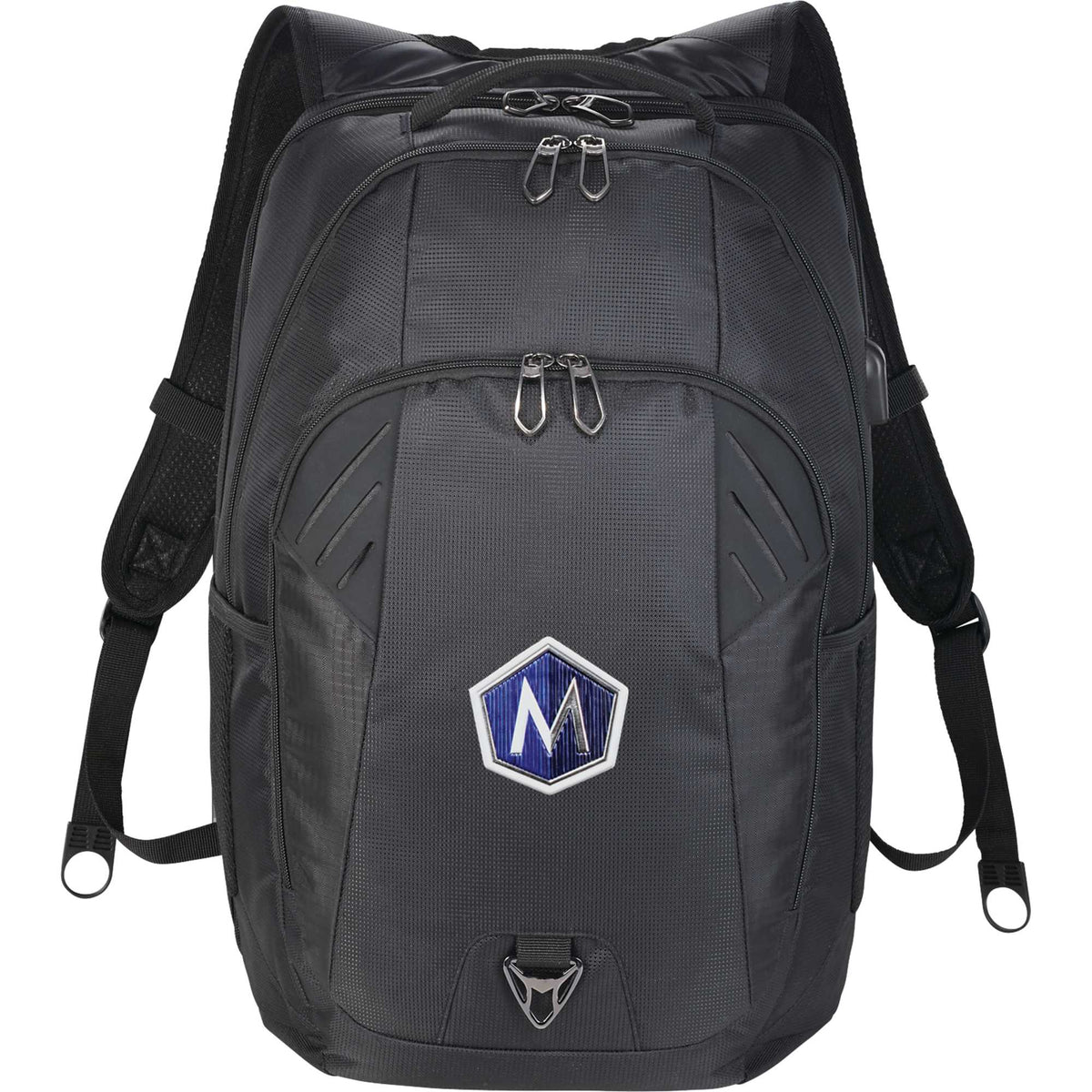 Foyager TSA Laptop Backpack with USB Port, 15 Inch Transfer - Black - Front