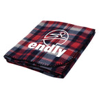 Fraser Blanket in Fleece - Red with Navy - Silk Screen