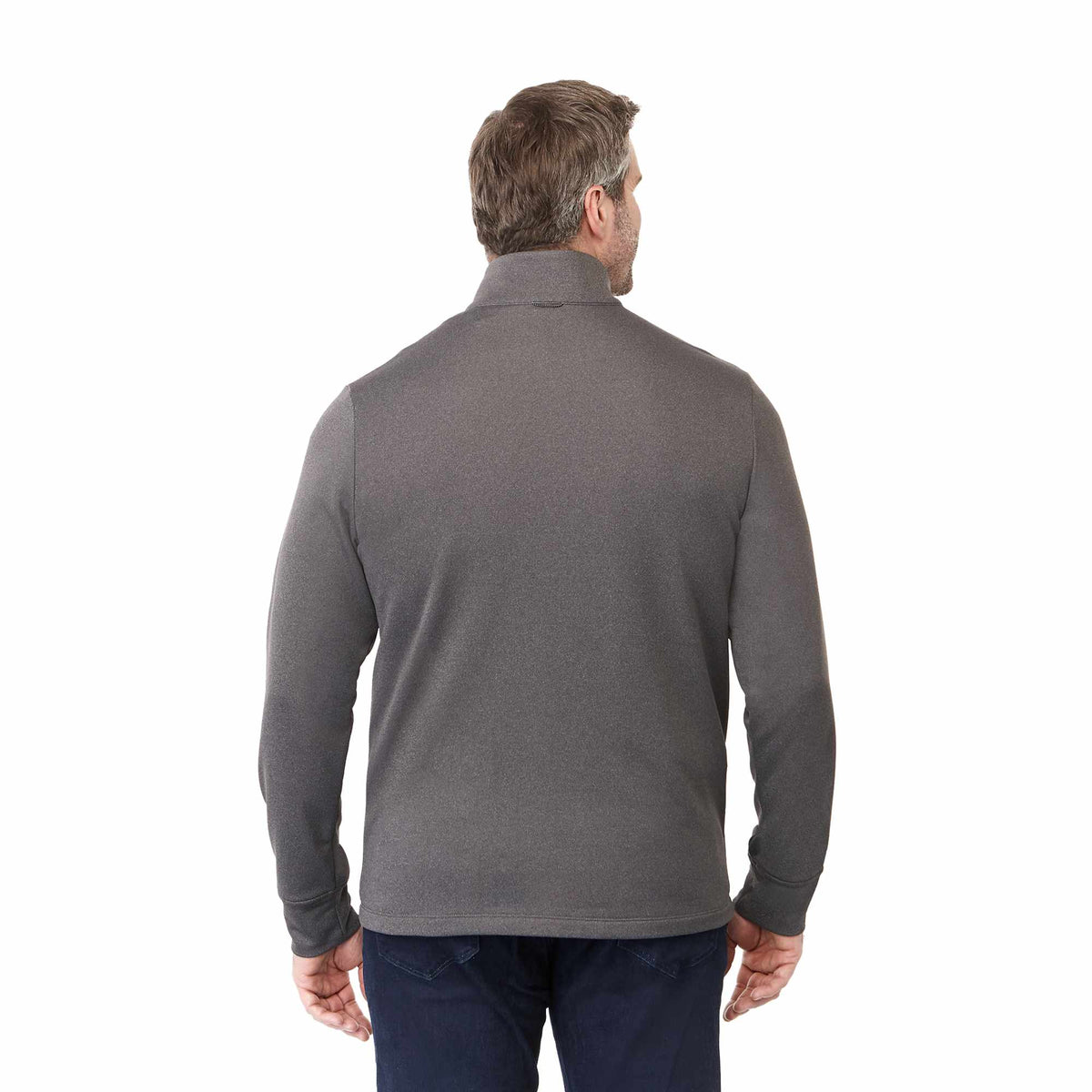 Frazier Eco Knit Jacket for Men Transfer - Heather Charcoal - Back On Model