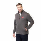 Frazier Eco Knit Jacket for Men Transfer - Heather Charcoal - Left Angle On Model