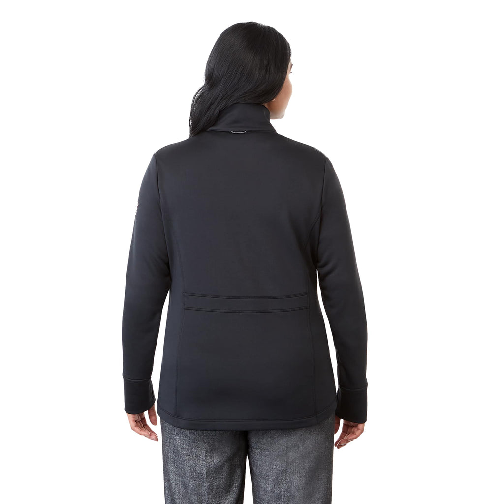 Frazier Eco Knit Jacket for Women Embroidery - Black - Back On Model
