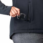 Frazier Eco Knit Jacket for Women Embroidery - Black - On Model Detail 2