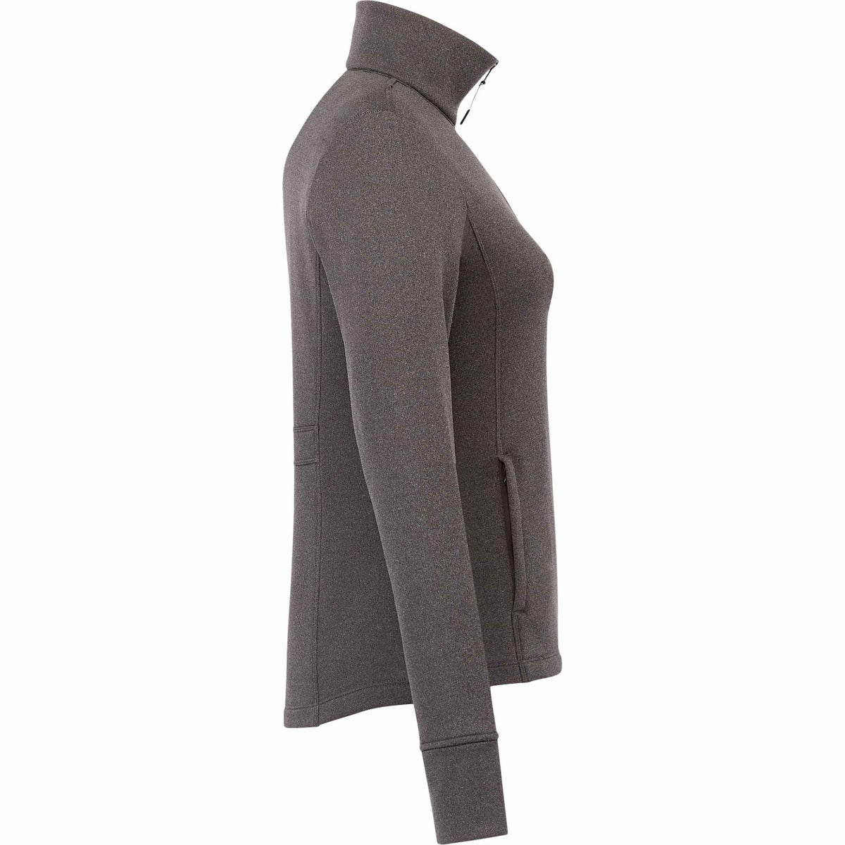 Frazier Eco Knit Jacket for Women Embroidery - Heather Charcoal - Right Side