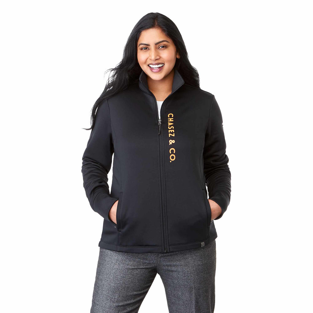 Frazier Eco Knit Jacket for Women Transfer - Black - Front On Model