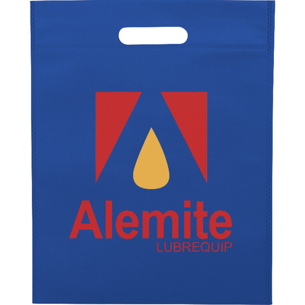 Freedom Die-Cut Handle Tote, 14 x 11 Inches Full Color - Royal Blue - Front