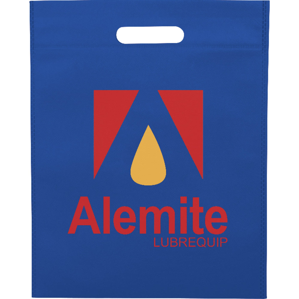 Freedom Die-Cut Handle Tote, 14 x 11 Inches Full Color - Royal Blue - Front