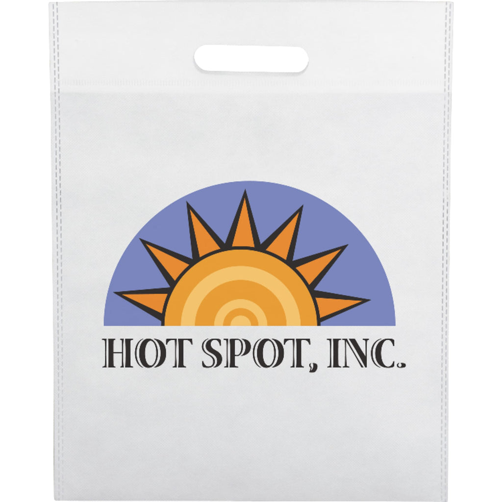 Freedom Die-Cut Handle Tote, 14 x 11 Inches Full Color - White - Front