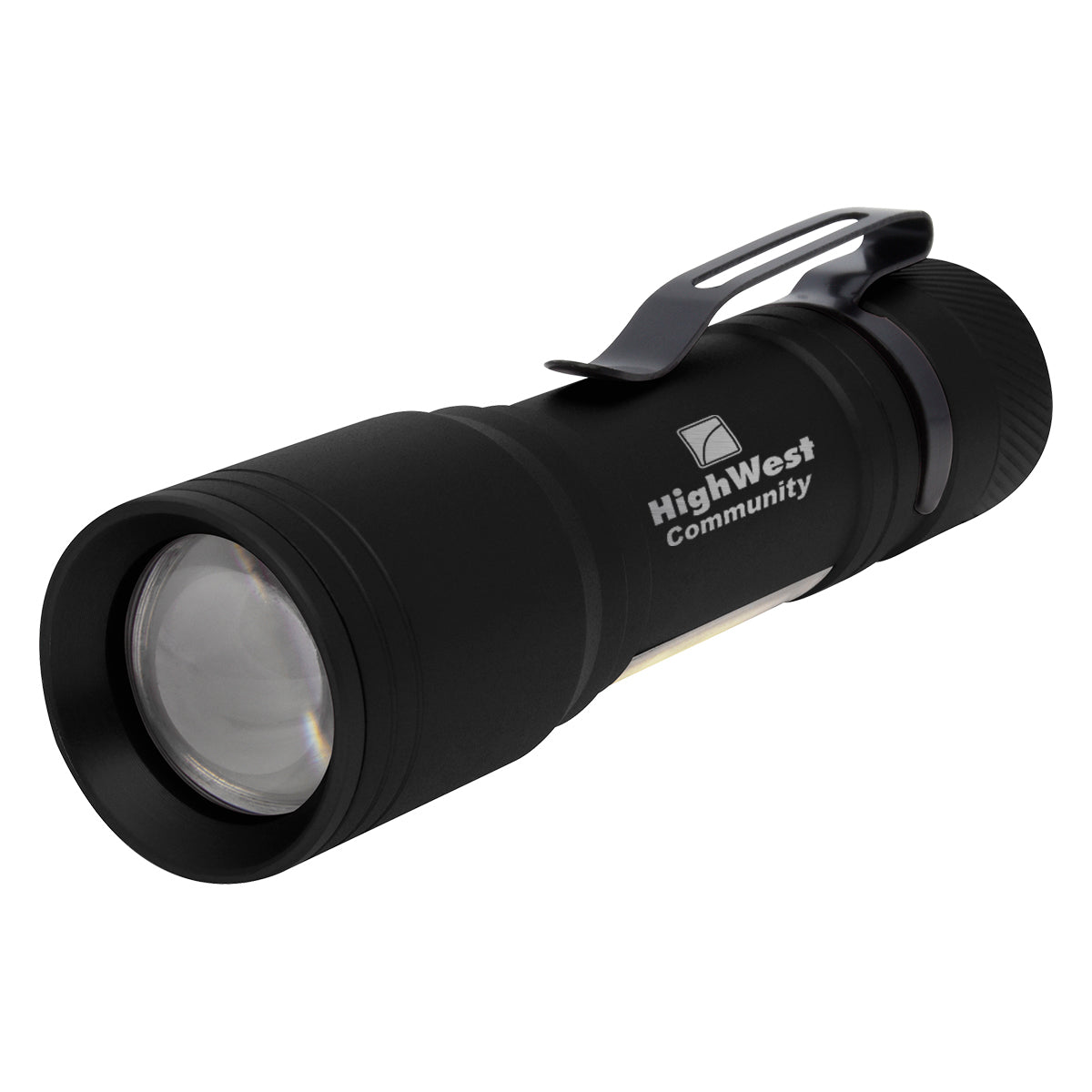 Freeport Flashlight with Focus Beam - Black - Laser Engraving