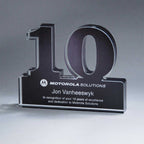 Freestanding Award for 10 Years of Service - Freestanding 10 Year Anniversary Award