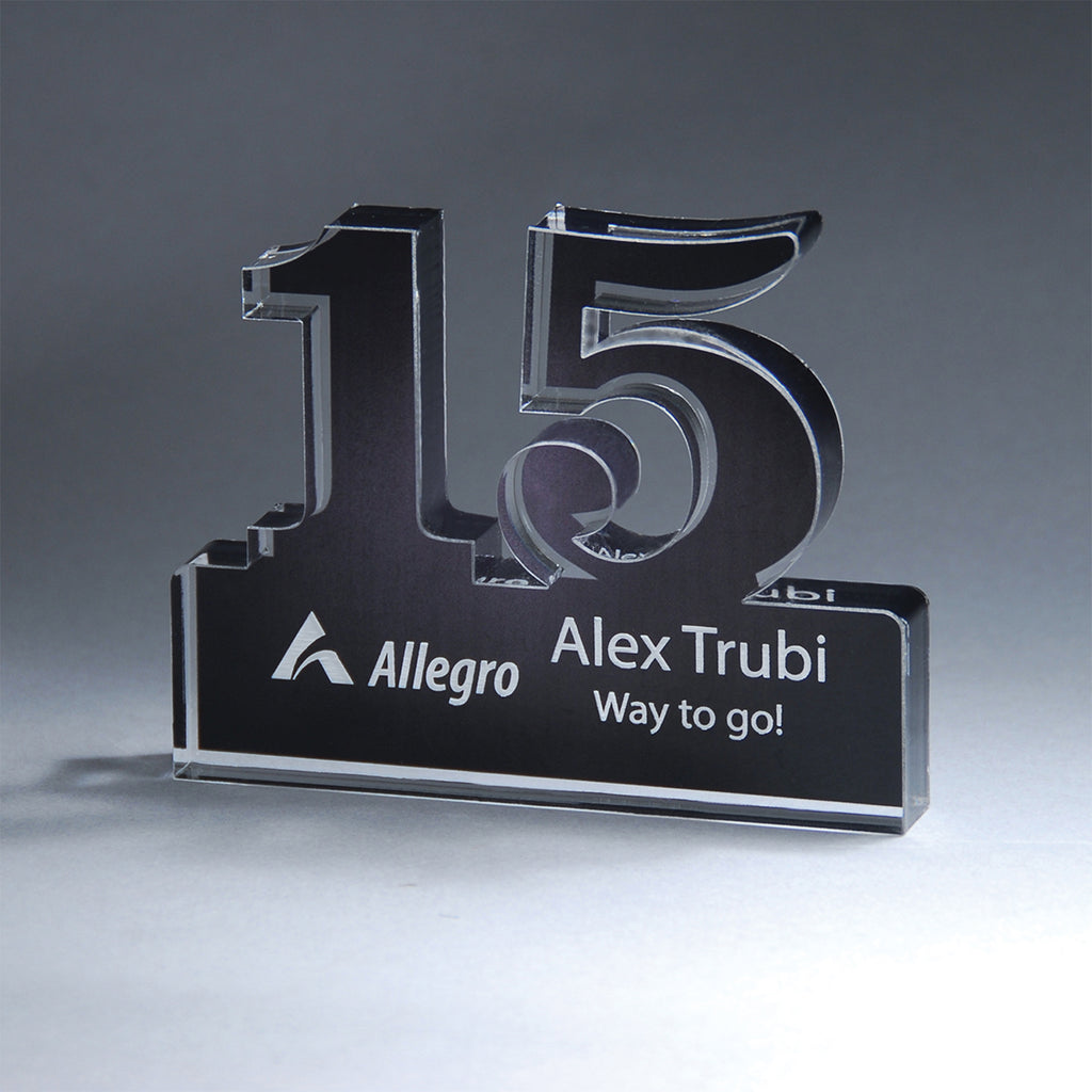 Freestanding Award for 15 Years of Service - Freestanding 15 Year Anniversary Award