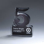 Freestanding Award for 5 Years of Service - Freestanding 5 Year Anniversary Award