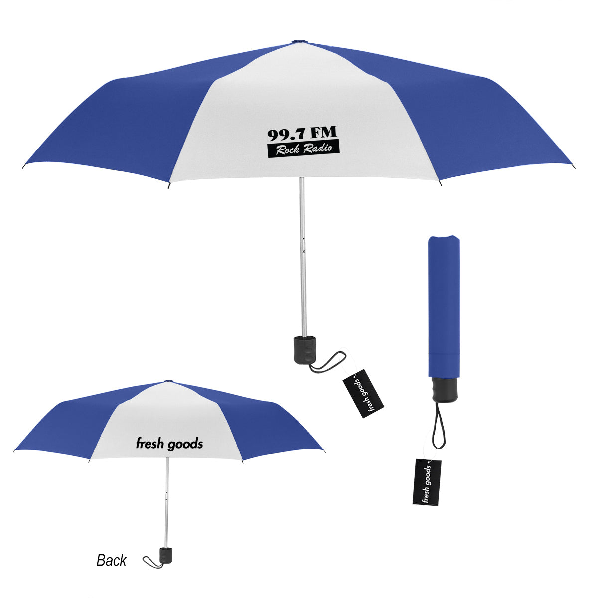 Fresh Goods Budget Telescopic Umbrella, 42 Inch Arc - Silk Screen