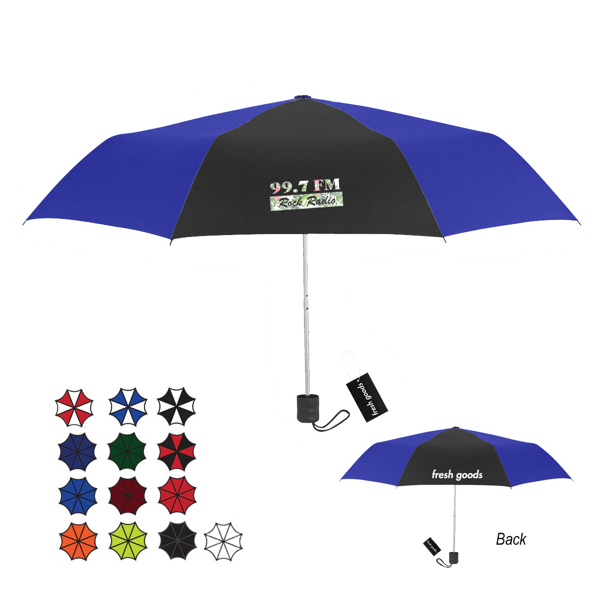 Fresh Goods Budget Telescopic Umbrella, 42 Inch Arc