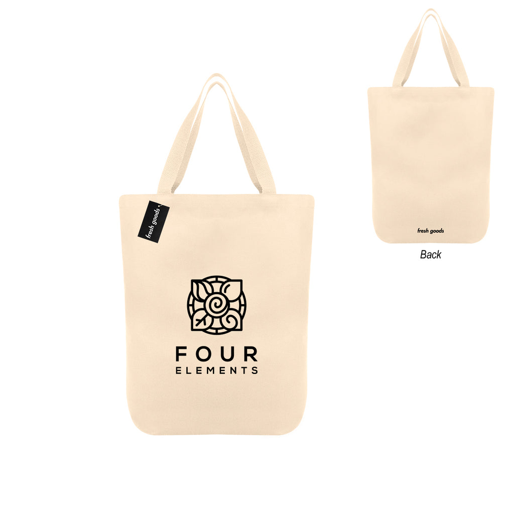 Fresh Goods Chandler Cotton Tote Bag, 12 oz - Natural - Silk Screen