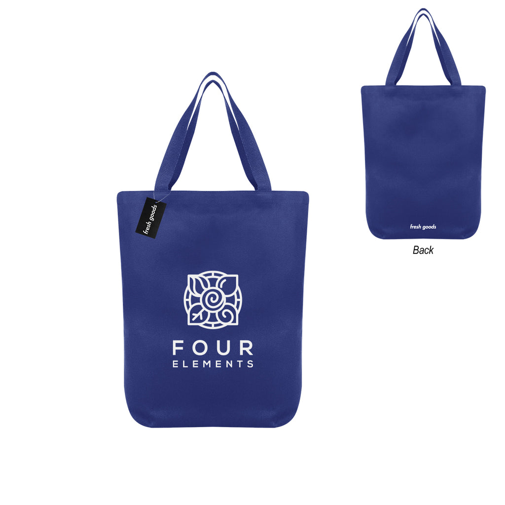 Fresh Goods Chandler Cotton Tote Bag, 12 oz - Royal Blue - Silk Screen