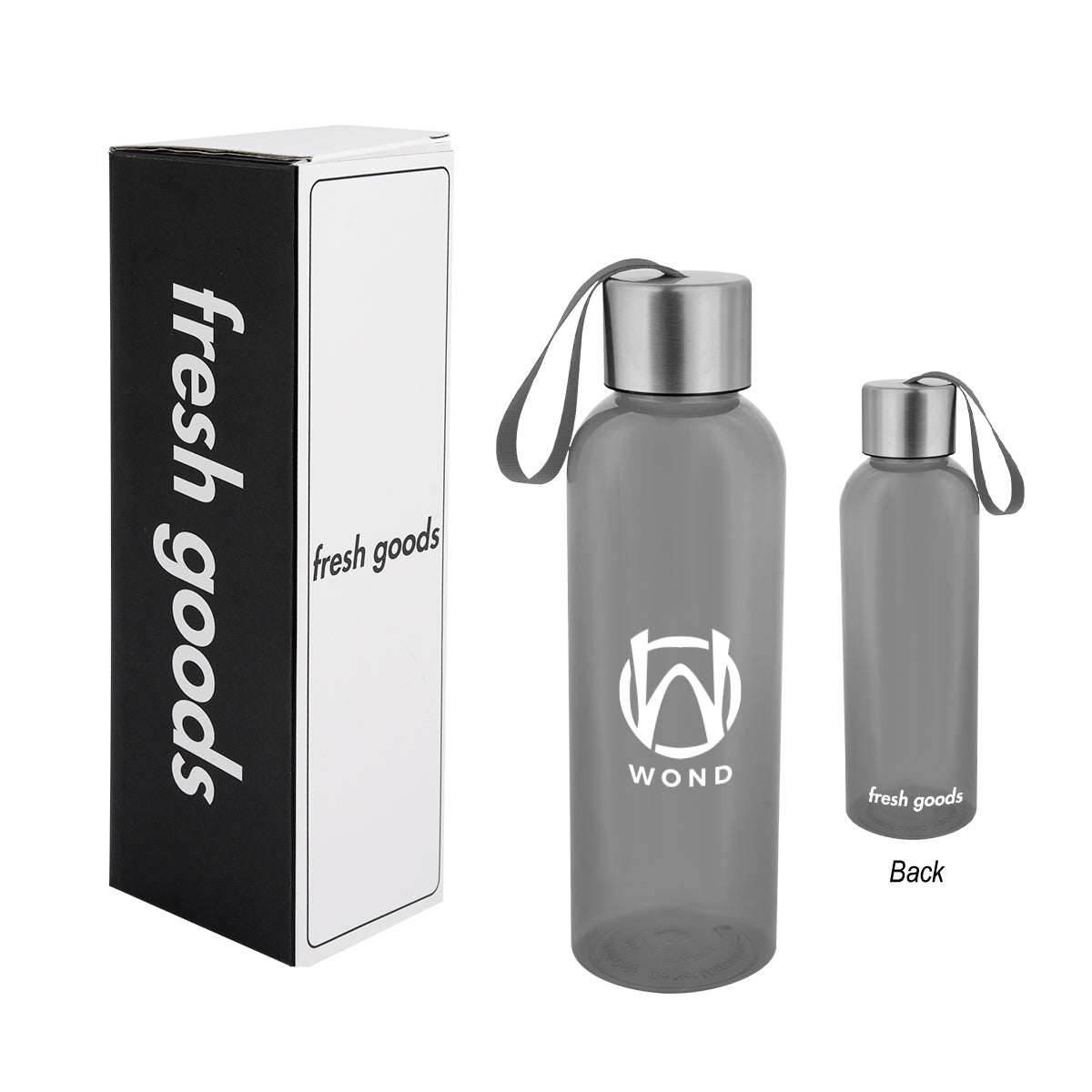 Fresh Goods Jaclyn Bottle, 20 oz - Charcoal - Silk Screen