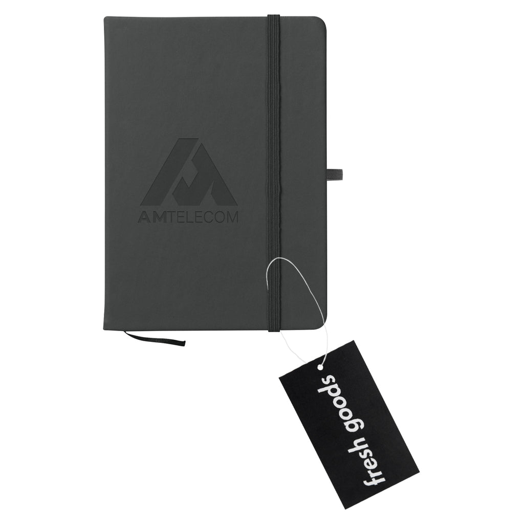 Fresh Goods Journal Notebook in Recycled PET Debossing - Black - Debossing