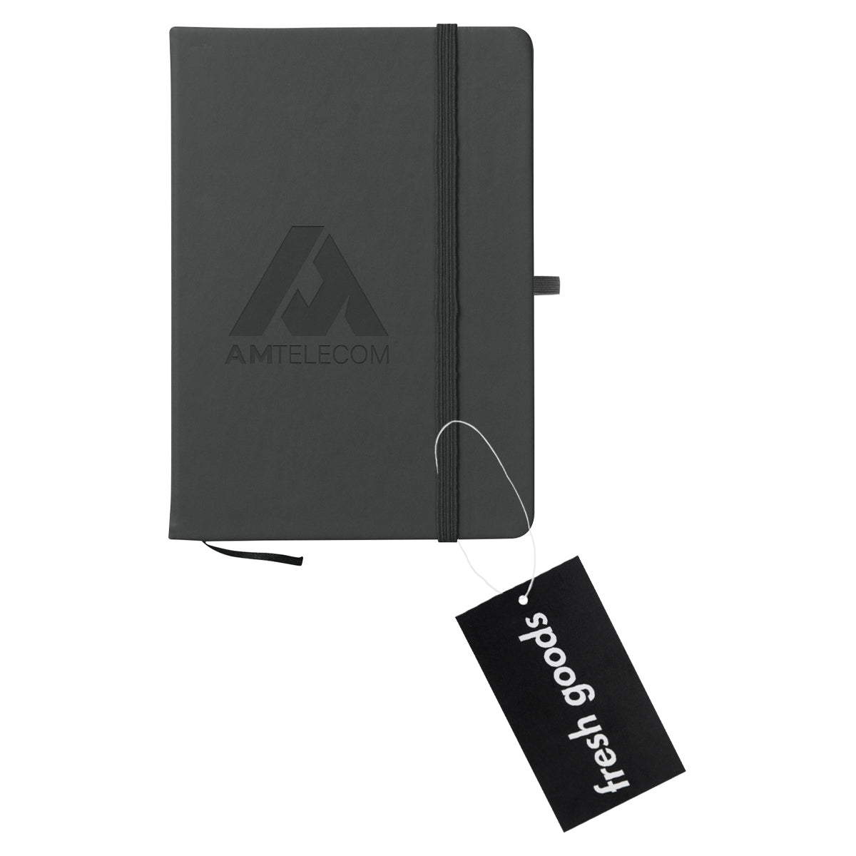 Fresh Goods Journal Notebook in Recycled PET Debossing - Black - Debossing