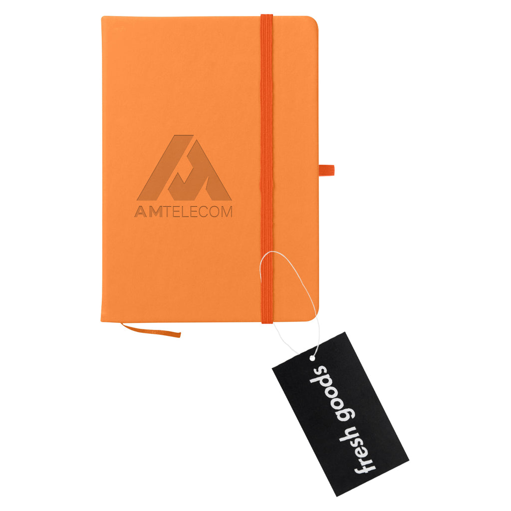 Fresh Goods Journal Notebook in Recycled PET Debossing - Orange - Debossing