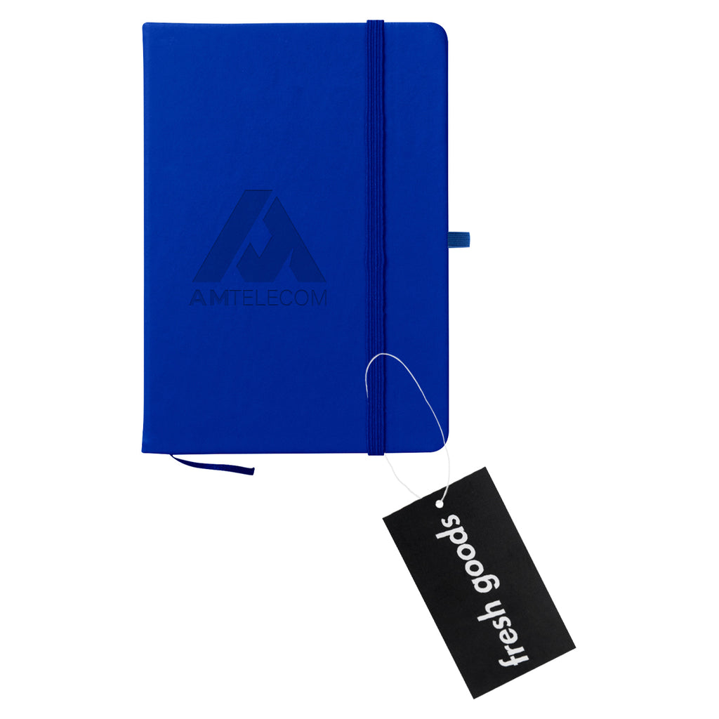 Fresh Goods Journal Notebook in Recycled PET Debossing - Royal Blue - Debossing