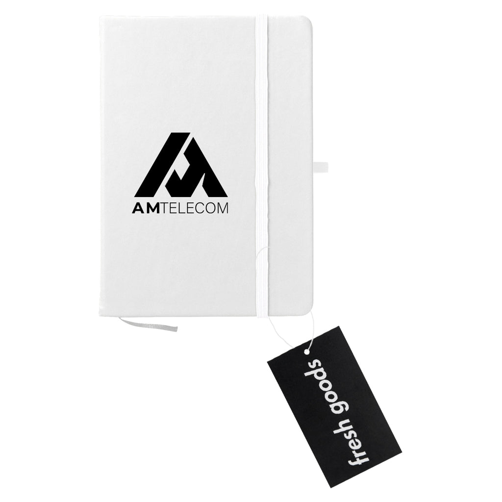 Fresh Goods Journal Notebook in Recycled PET Debossing - White - Silk Screen