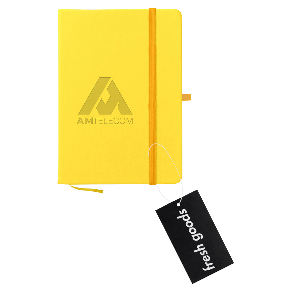 Fresh Goods Journal Notebook in Recycled PET Debossing - Yellow - Debossing