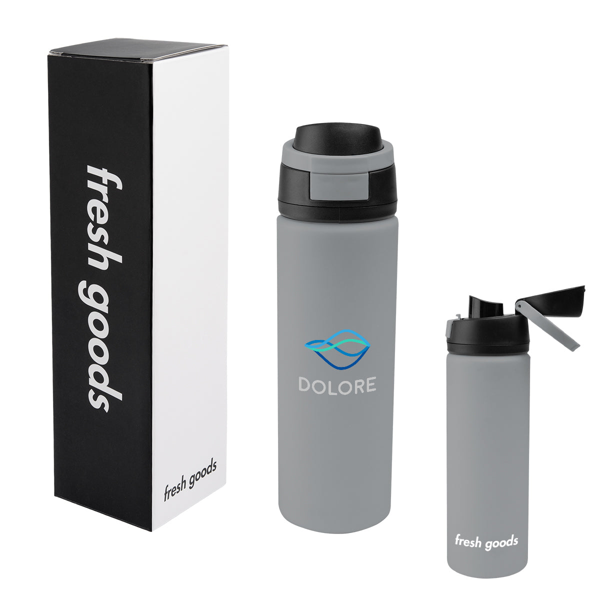 Fresh Goods Pop Sip Recycled Stainless Steel Bottle, 24 oz - Colorbrite