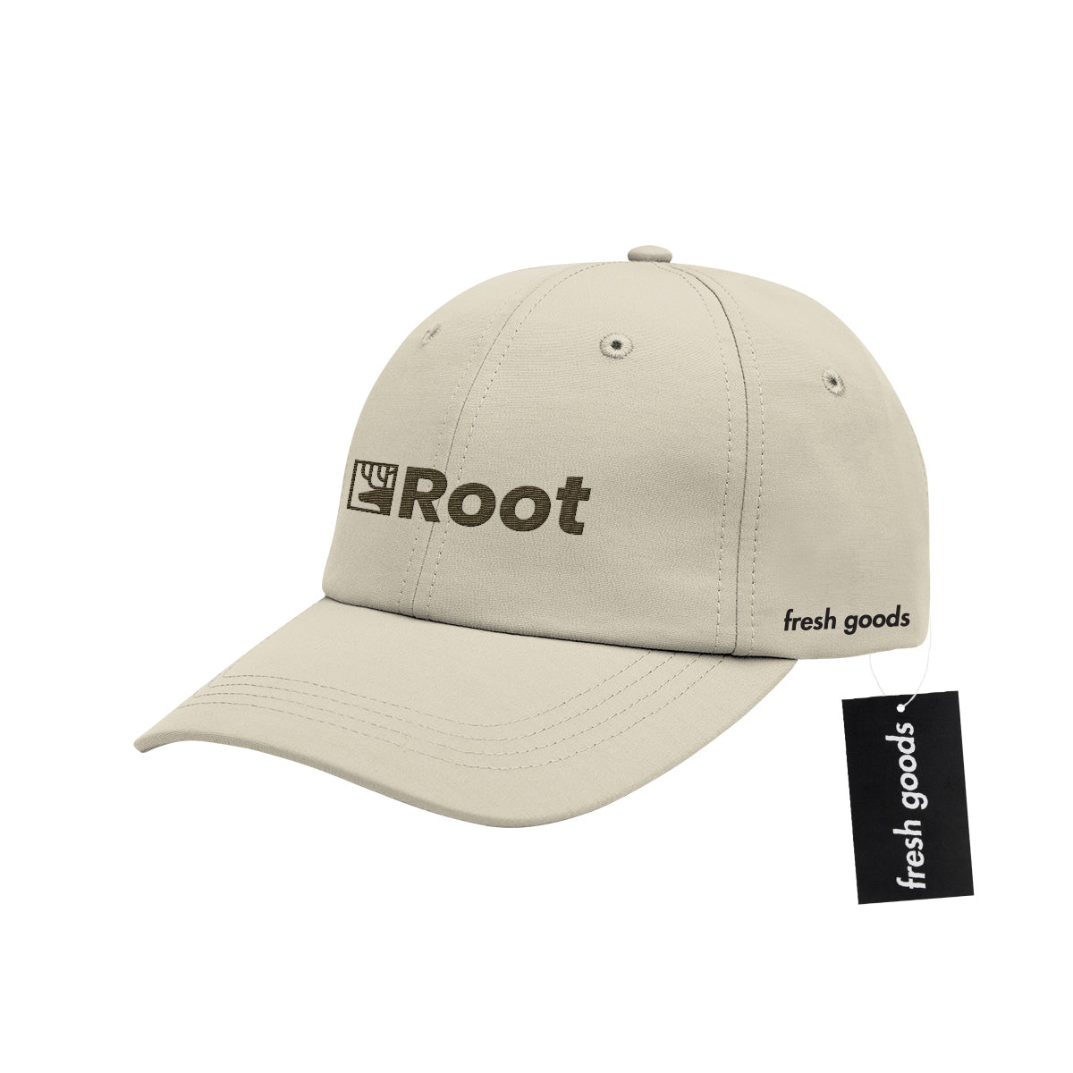 Fresh Goods Recycled Performance Cap, Rookie - Khaki - Embroidery