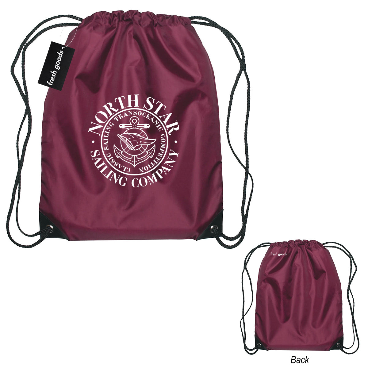 Fresh Goods Small Hit Sports Pack in Recycled PET - Maroon - Silk Screen