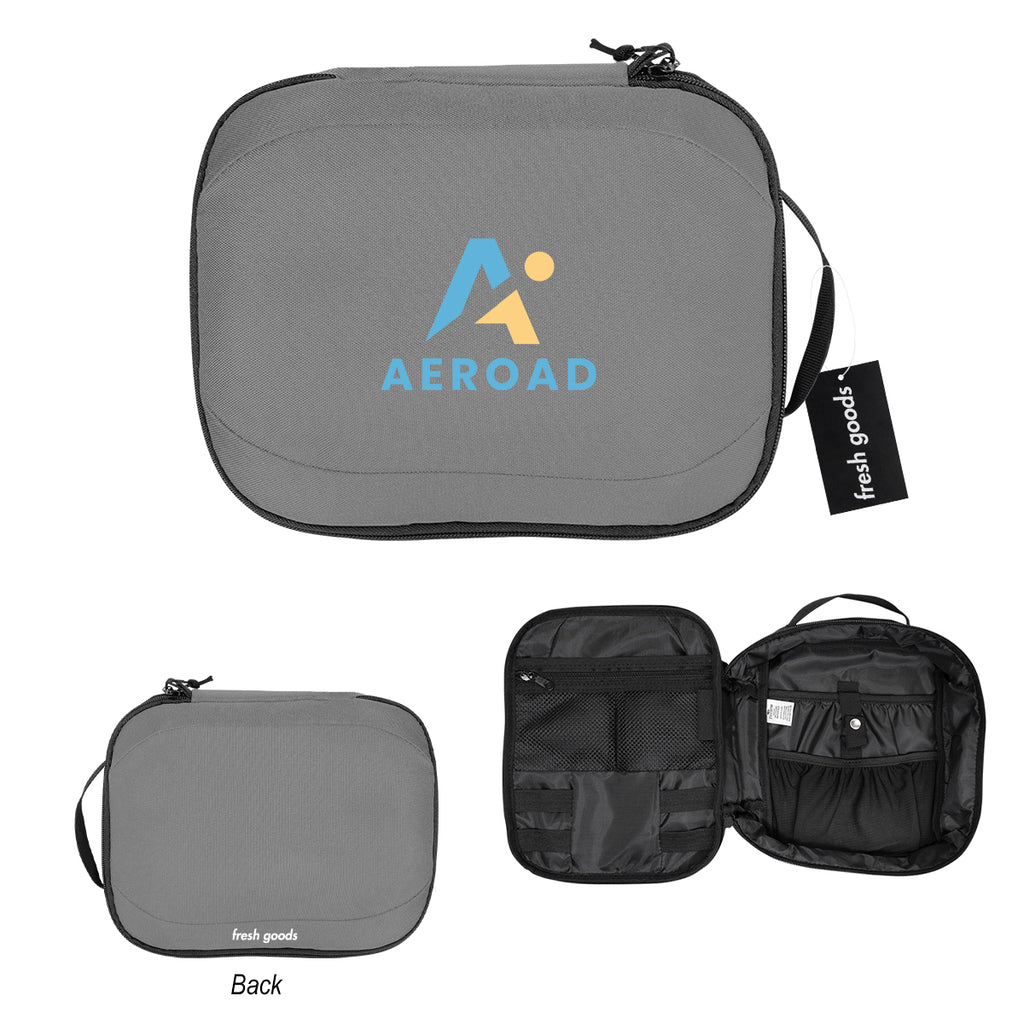 Fresh Goods Tech Travel Pouch in Recycled PET - Gray - Colorbrite