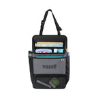 Front Seat Organizer with Laptop Sleeve in Recycled PET Embroidery - Dark Grey - View 4