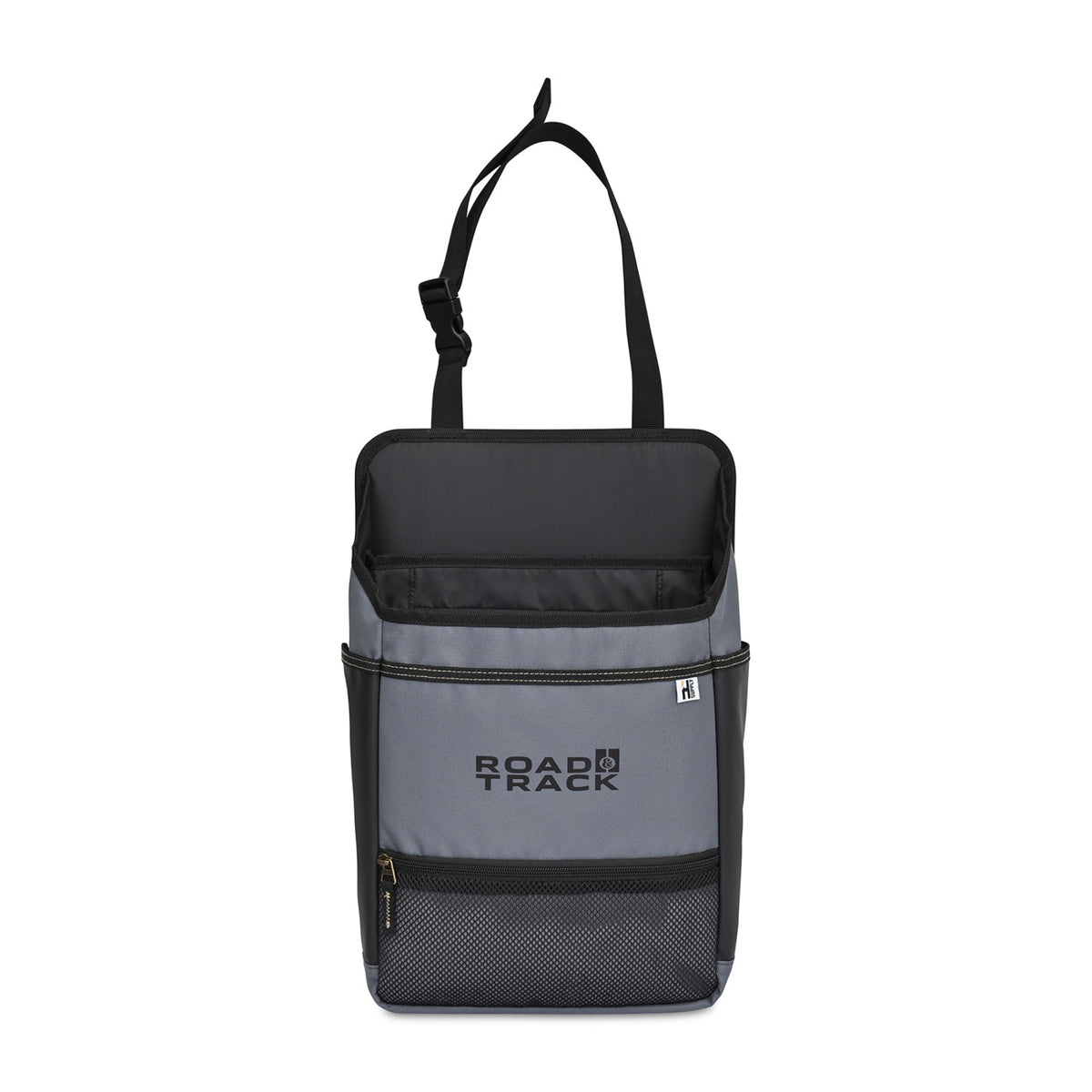 Front Seat Organizer with Laptop Sleeve in Recycled PET Transfer - Dark Grey - View 1