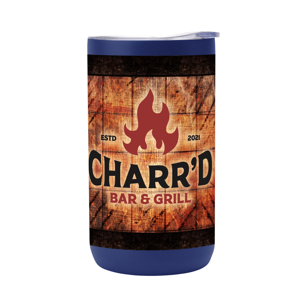 Full Color Double Walled Can Cooler, Four-Way, 12 oz - Navy - Megabrite