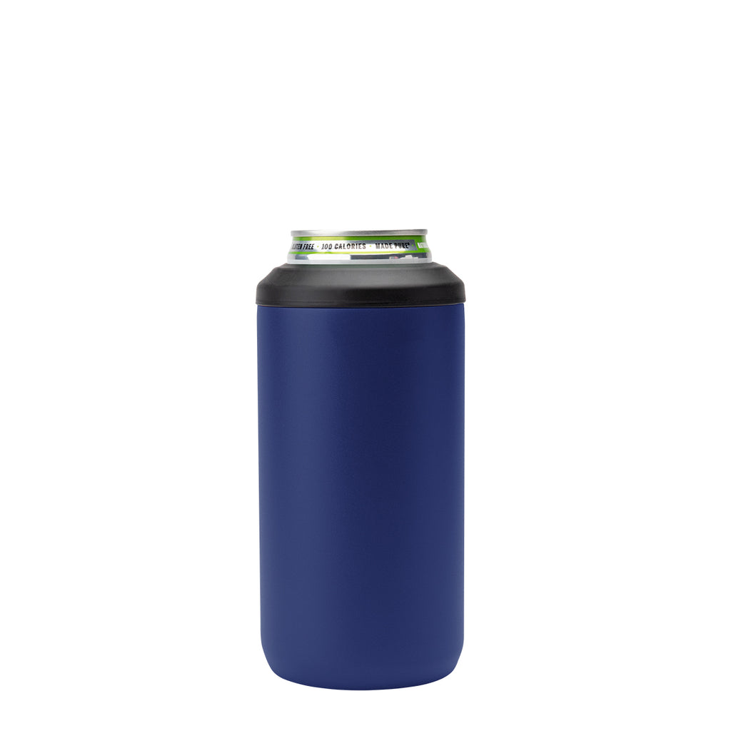 Full Color Double Walled Can Cooler, Four-Way, 12 oz - Navy - Slim_Can