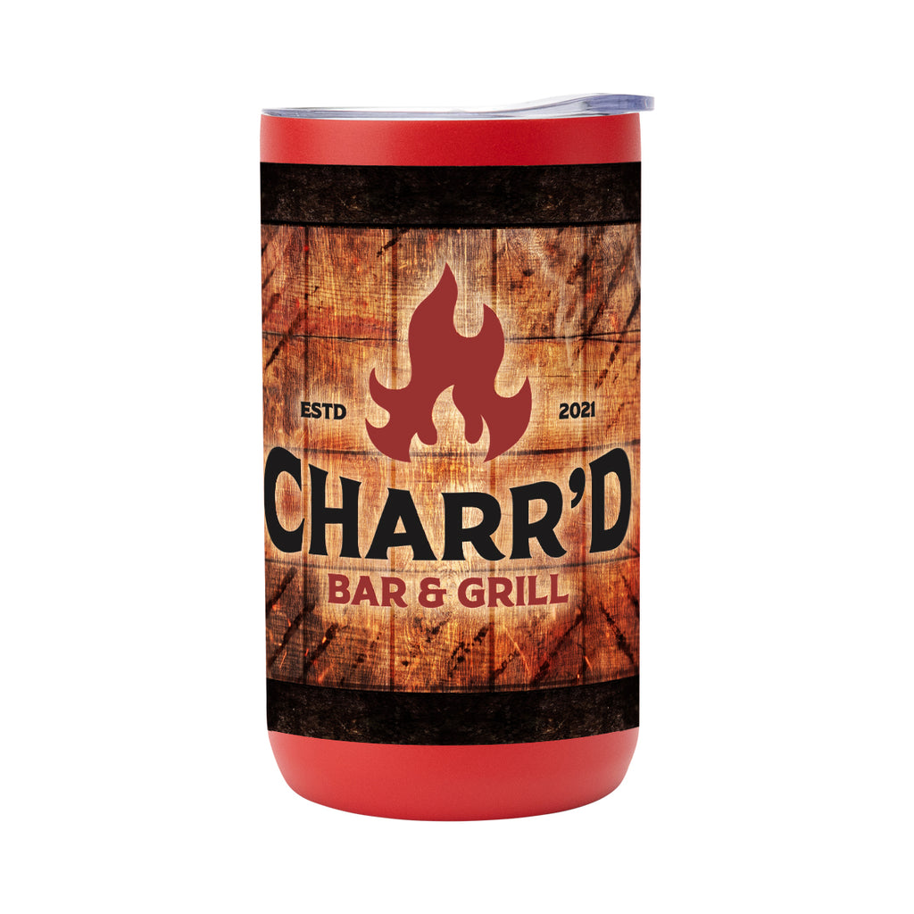 Full Color Double Walled Can Cooler, Four-Way, 12 oz - Red - Megabrite
