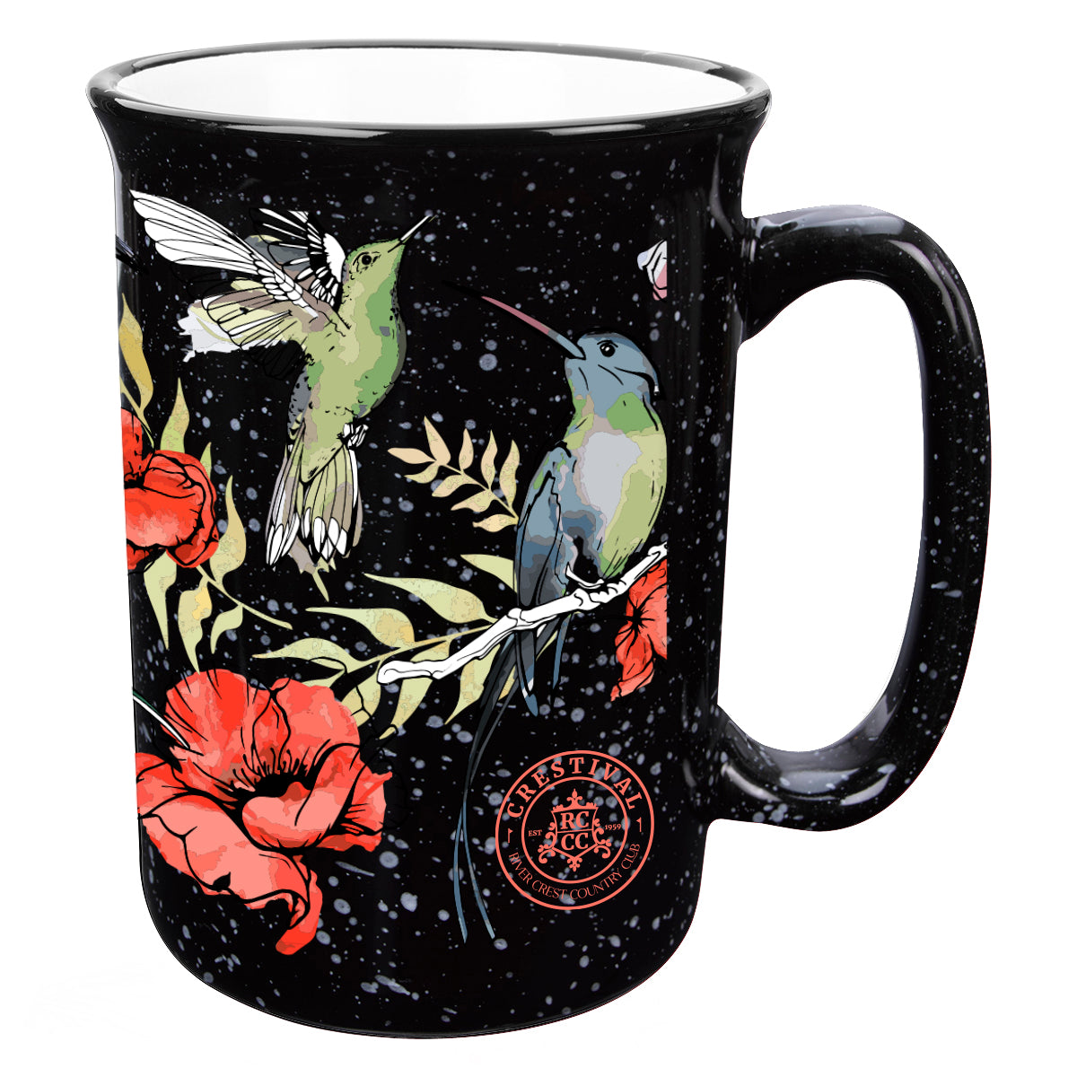Full Color Tall Campfire Mug, 12 oz - Black - Megabrite
