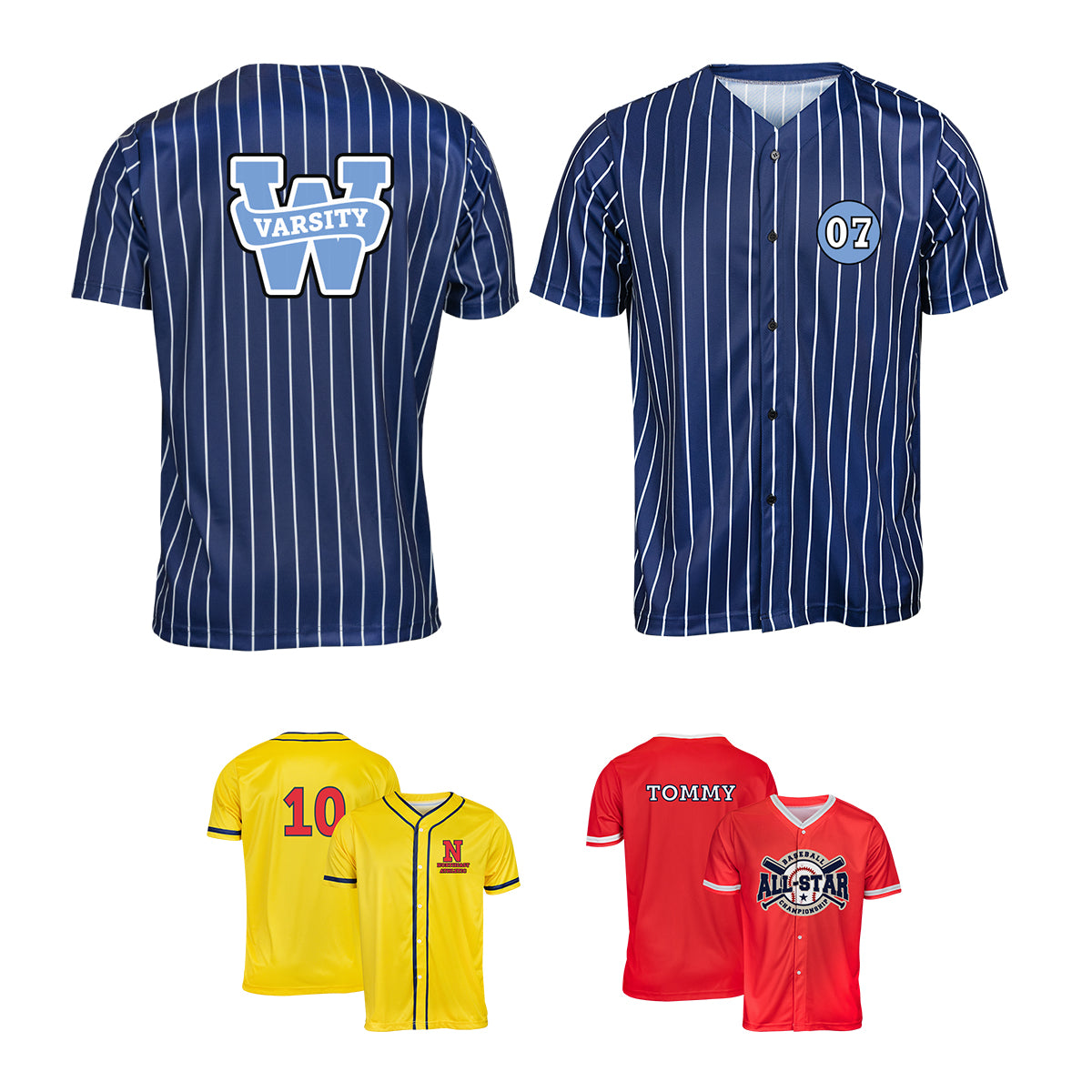 Fully Sublimated Button-Down Baseball Jersey