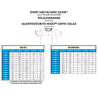 Fully Sublimated Long Sleeve Tee, UPF 30+ - Measurement