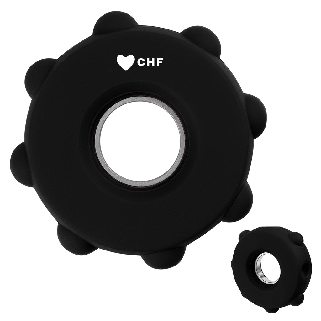 Fun Spinner, Push Pop - Black - Pad Print