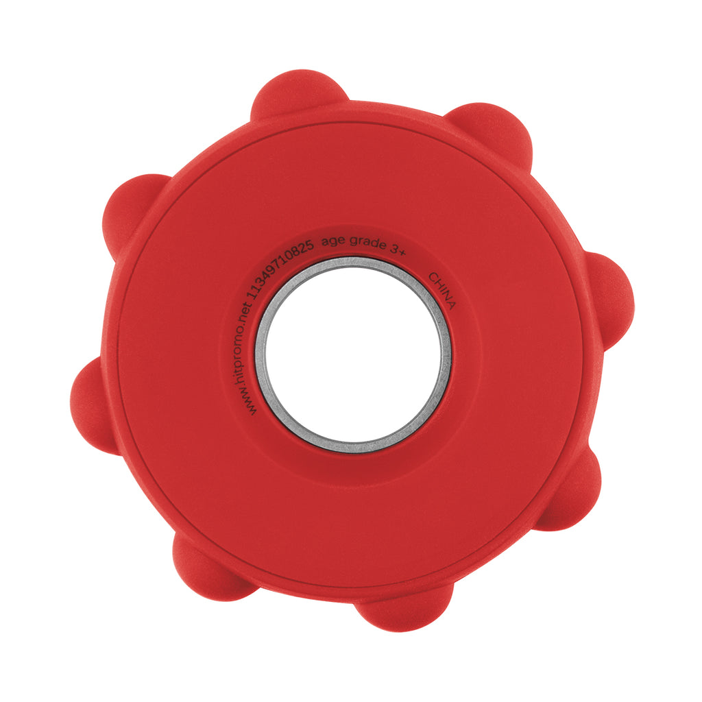 Fun Spinner, Push Pop - Red - Back