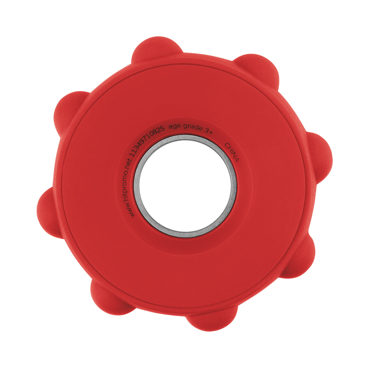 Fun Spinner, Push Pop - Red - Back