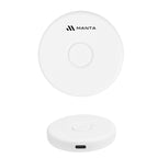 Fun Spinner Wireless Charger in Recycled ABS - White - Pad Print
