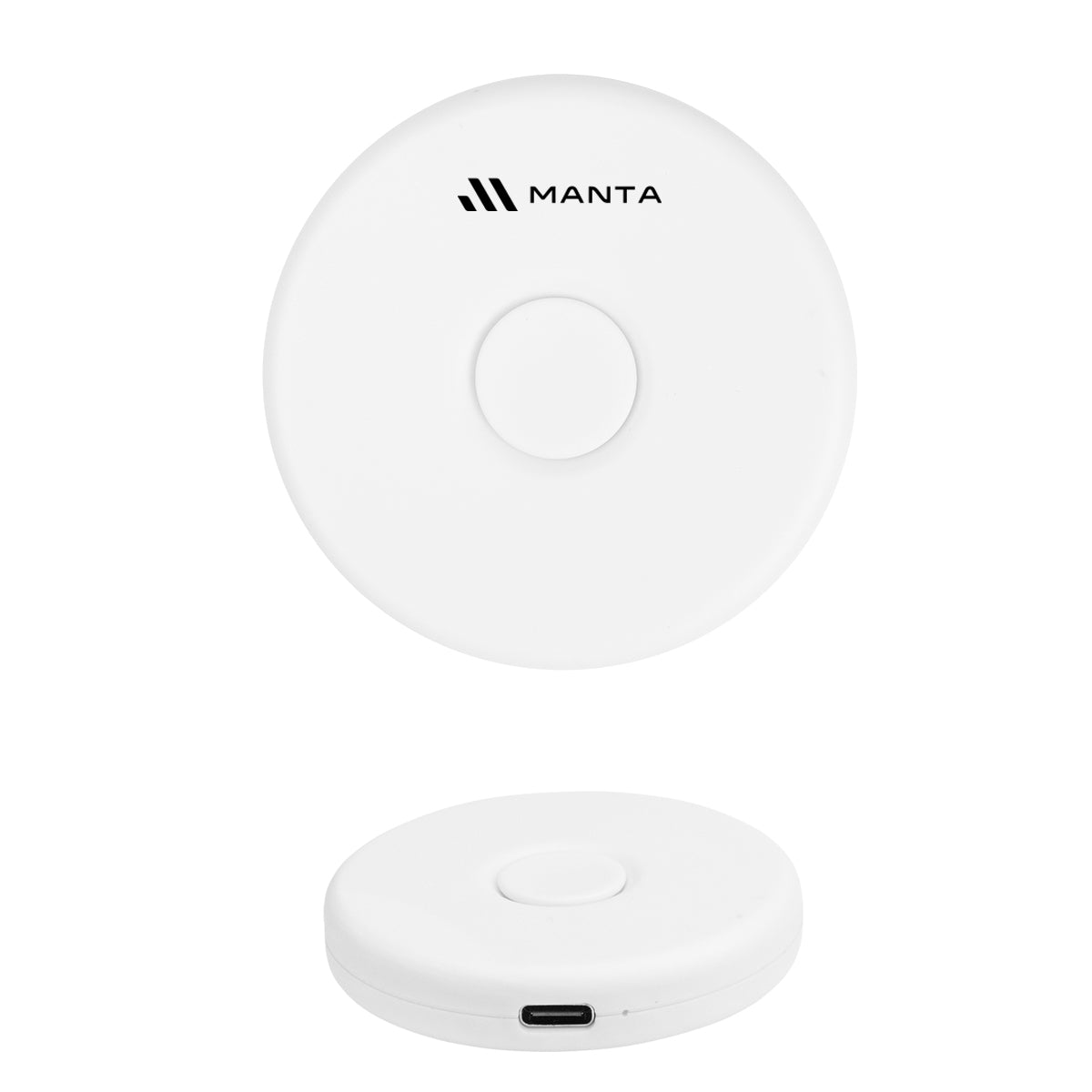 Fun Spinner Wireless Charger in Recycled ABS - White - Pad Print