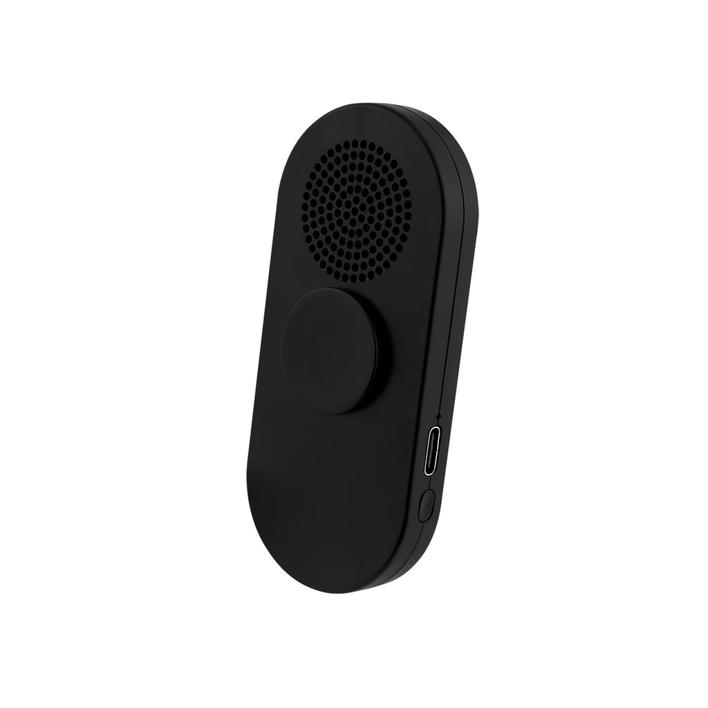Fun Spinner Wireless Speaker in Recycled ABS - Black - Angle