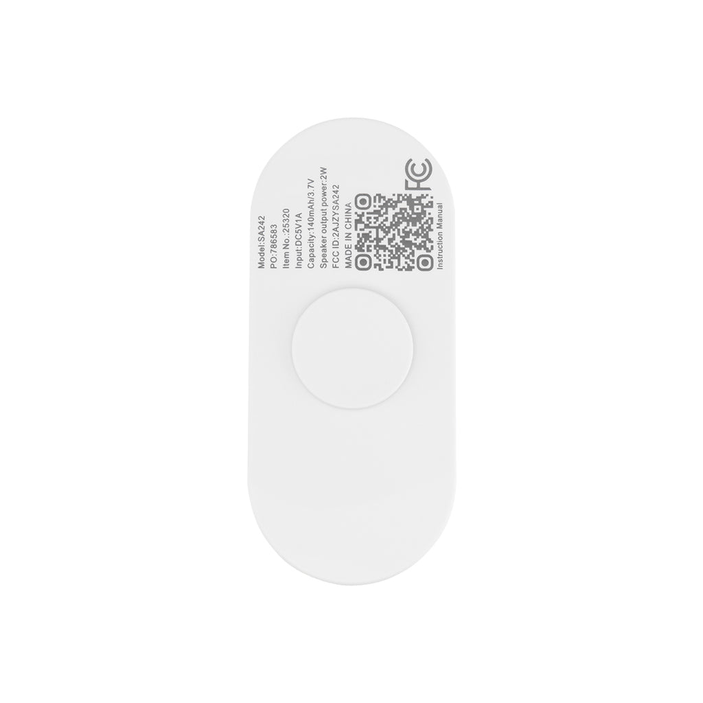 Fun Spinner Wireless Speaker in Recycled ABS - White - Back
