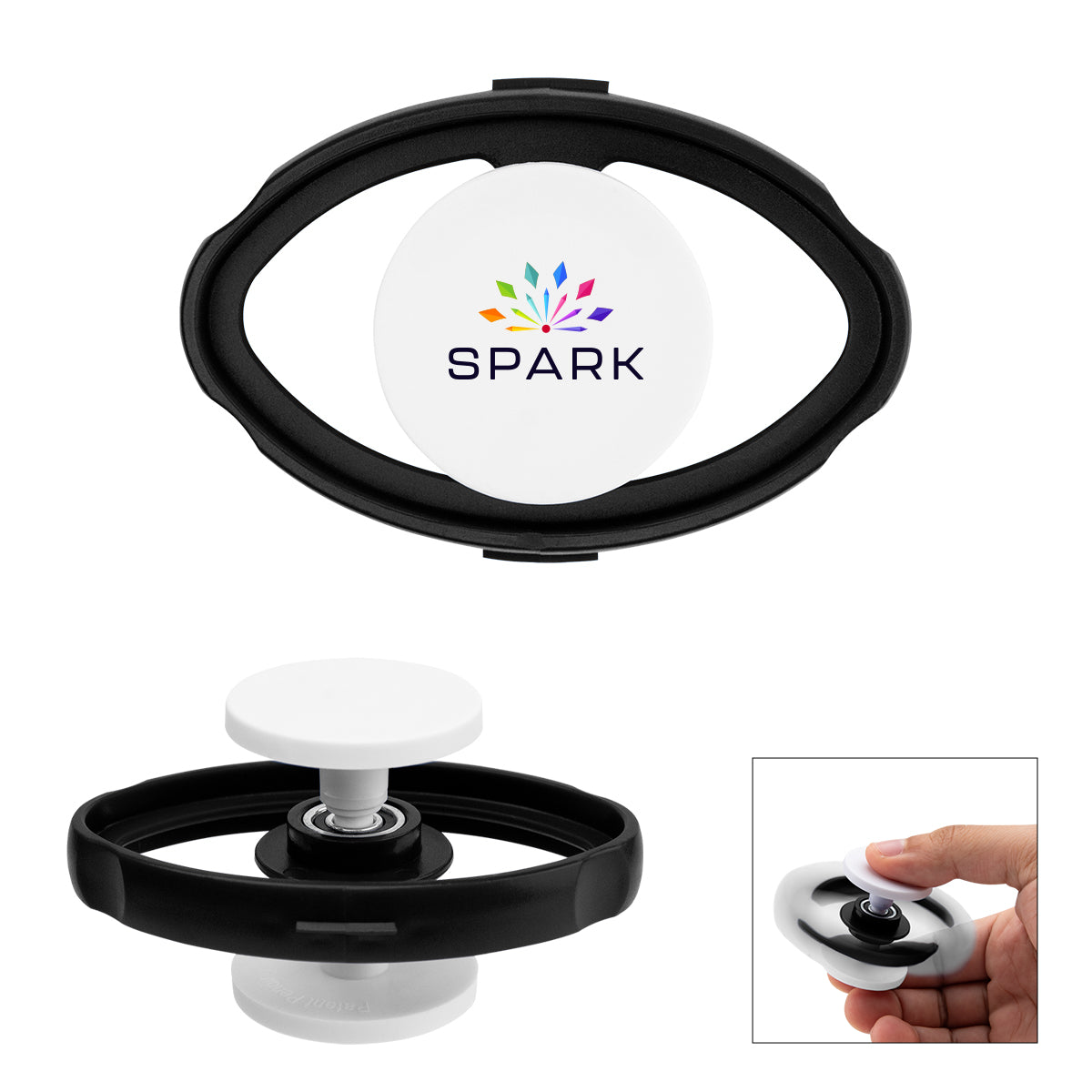Fun Spinner with Double Axis - Black - Full Color