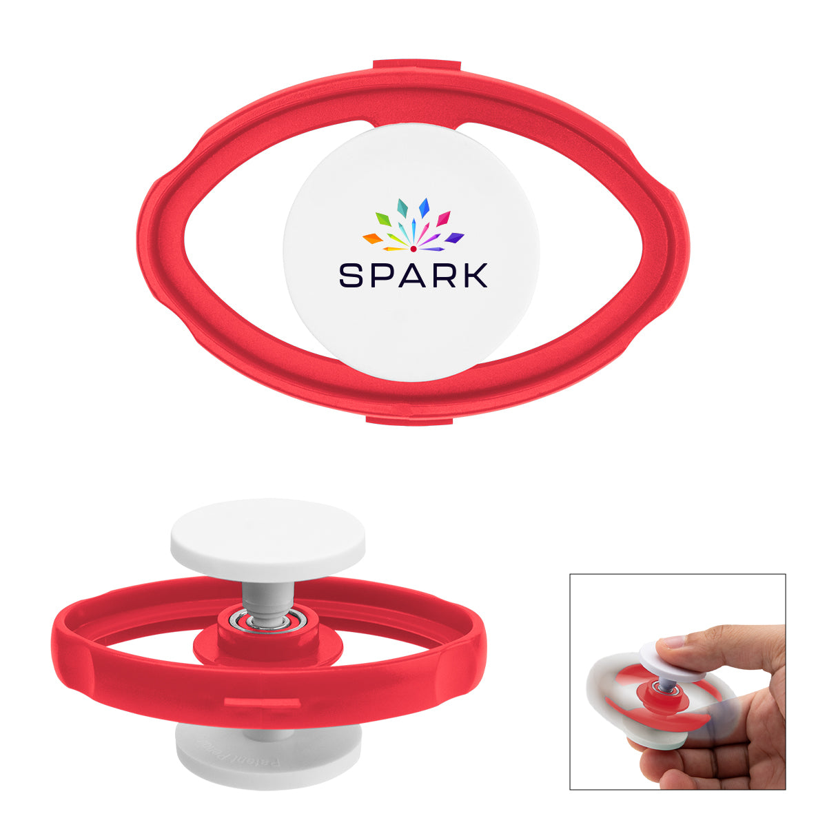 Fun Spinner with Double Axis - Red - Full Color
