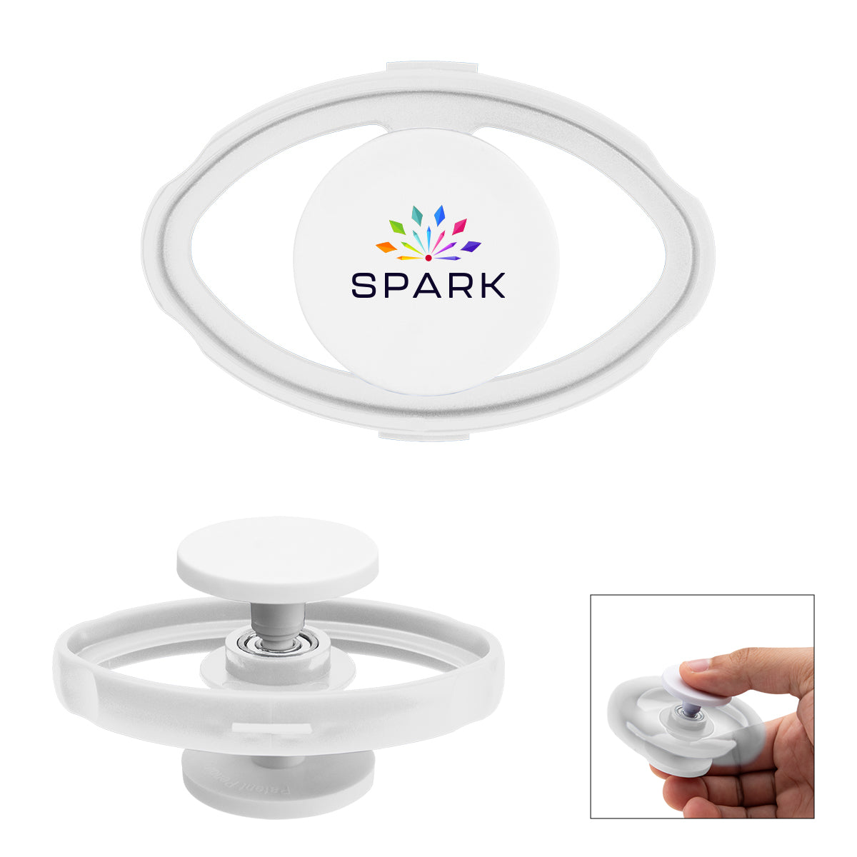 Fun Spinner with Double Axis - White - Full Color